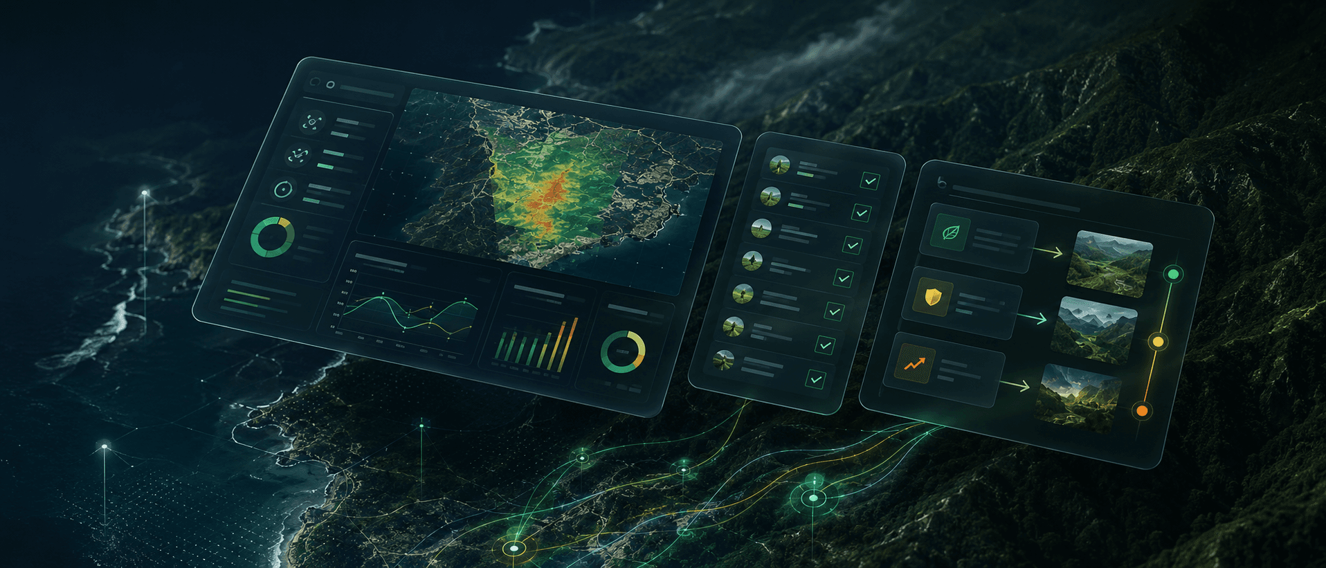 Nature risk dashboard and decision recommendations